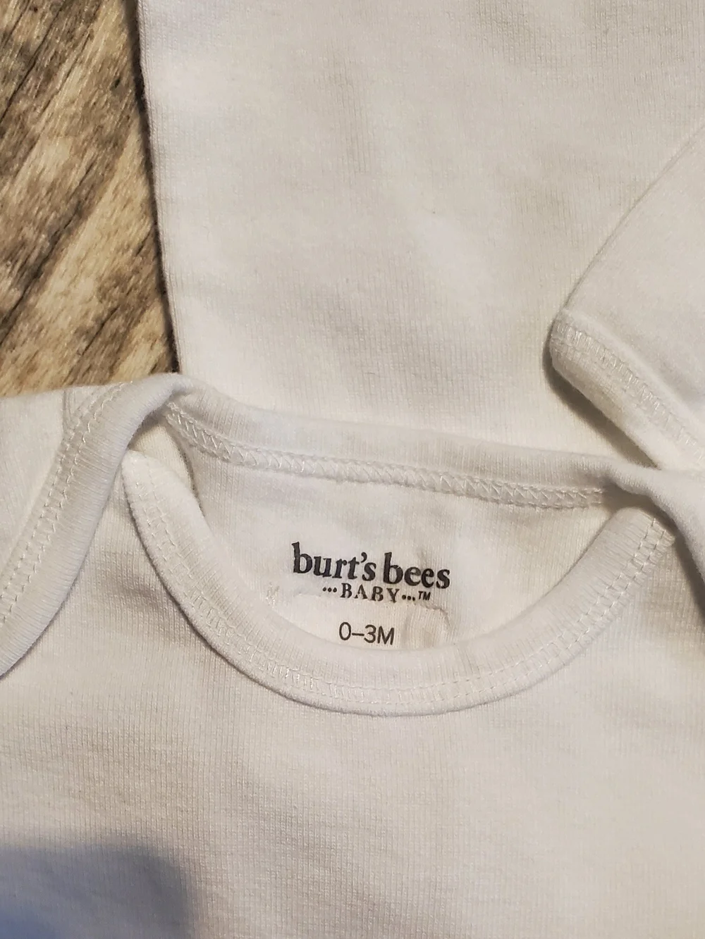 Burt's Bees 0-3 Month White Onsies
